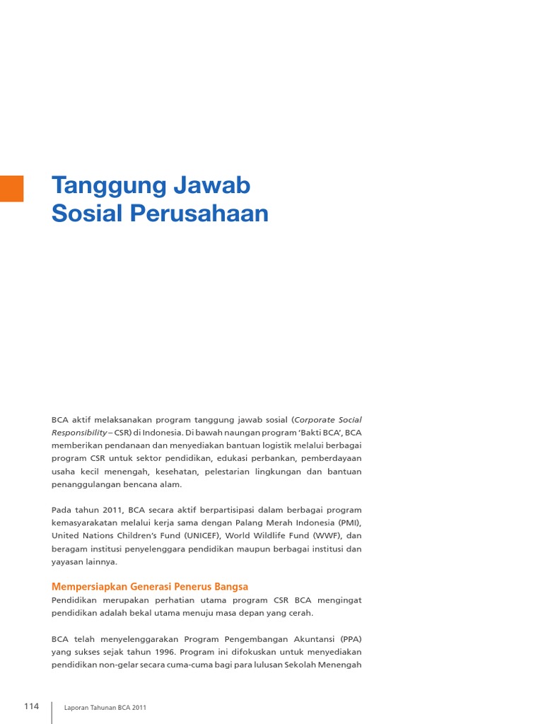 Program CSR Bakti BCA 2011 | PDF | Ilmu Sosial