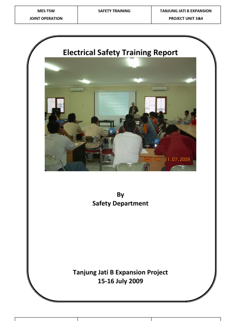 Electrical Safety Training Report Electrical Wiring Electrician