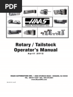 Download Haas 96-0315P Rotary Tailstock Operators Manual by Ken Dizzeru SN175266863 doc pdf