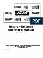 Haas 96-0315P Rotary Tailstock Operators Manual