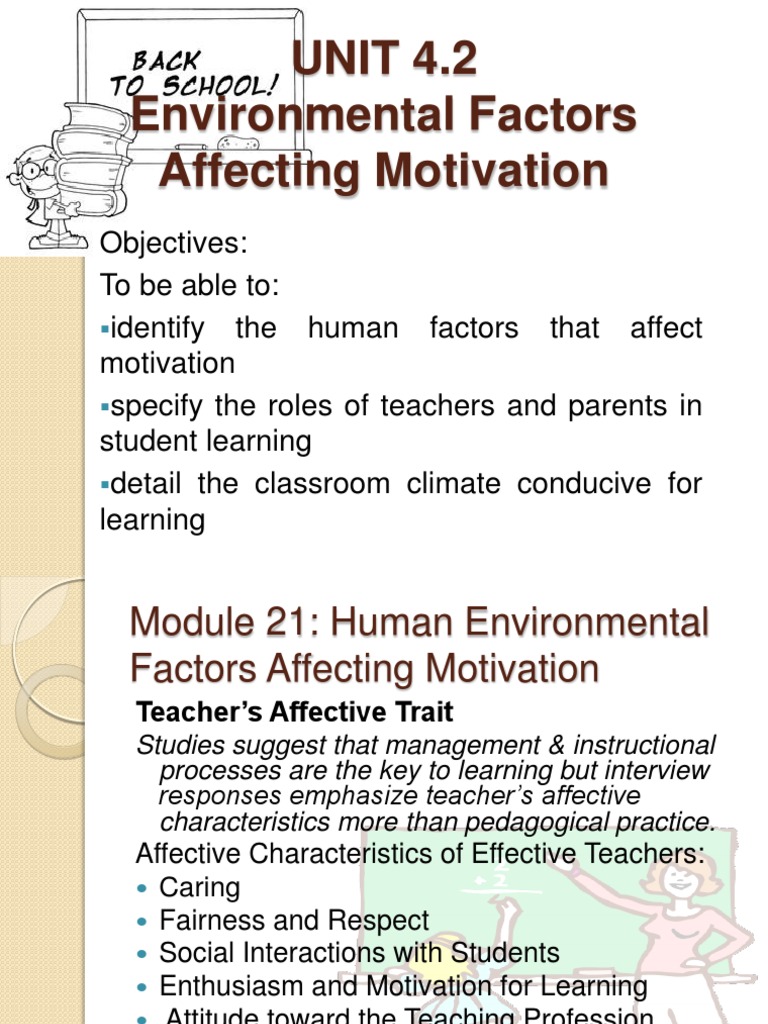 Environmental Factors in Classroom Motivation | PDF | Teachers | Affect ...