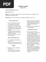 Writing A Proposal For A New Entertainment Programme Bbc Entertainment