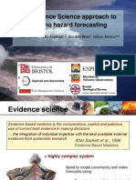 An Evidence Science Approach To Volcano Hazard Forecasting