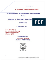 52901329 a Critical Analysis of Micro Finance in India