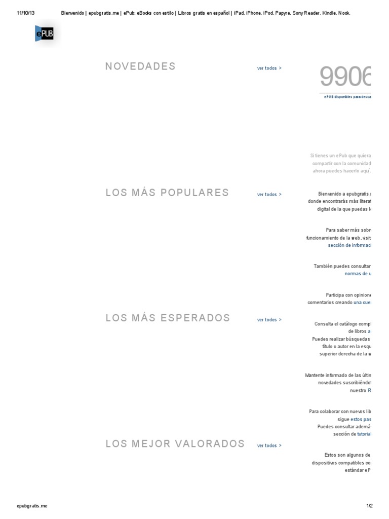 Epubgratis Me Epub Ebooks Con Estilo Libros Gratis En Espanol