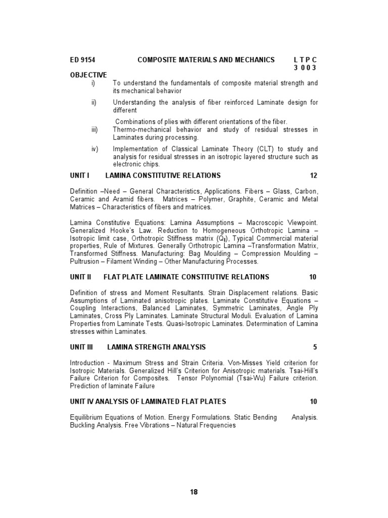 Mechanics of Composite Materials | PDF | Stress (Mechanics) | Composite ...