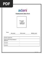 New Employment Data Form