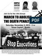 B&W Flyer for 14th Annual March to Abolish the Death Penalty