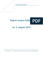 Raport Asupra Inflaţiei nr.3, August 2013