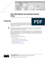 Cisco 2621 Modular Access Router Security Policy