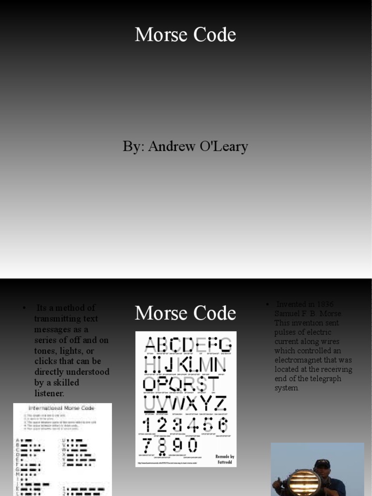 Andrew's Morse Code Overview | PDF