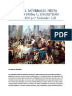 PARTE 2 SATURNALES FIESTA ROMANA UNIDA AL SINCRETISMO CATÓLICO Por Alexander Gell