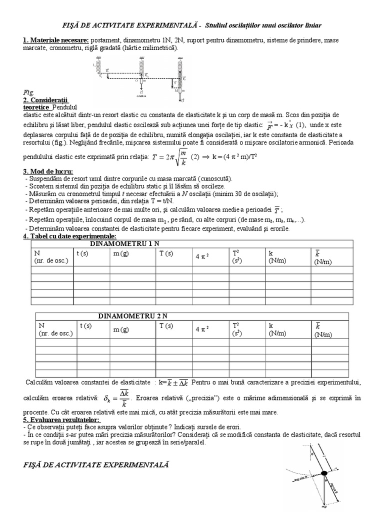 Fise Laborator FIZICA CL A 11-A Sem. I | PDF