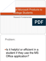 Efficiency of Microsoft Products To College Students
