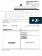 Requisition Form - Recording of FT-IR Spectra