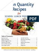 Vegan Quantity Recipes for School Lunch Programs