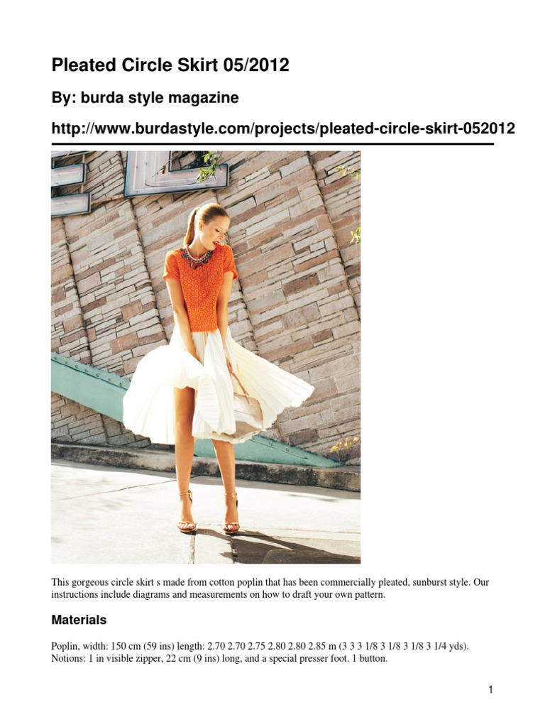Circle Skirt With One Slit main image 0
