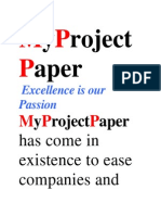 Y Roject Aper: Excellence Is Our Passion