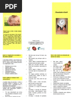 Folheto Informativo Sobre Obesidade Infantil