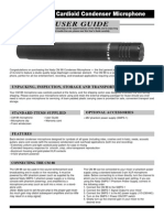 User Guide: CM 88 Cardioid Condenser Microphone