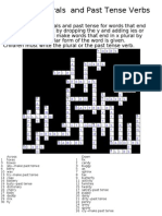 Crossword Making Plurals and Past Tense Verbs Answer Key