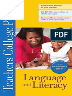 Language and Literacy Education, Teachers College Press. Fall 2013