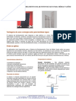 Sistema de Bombeamento Solar Media Vazao