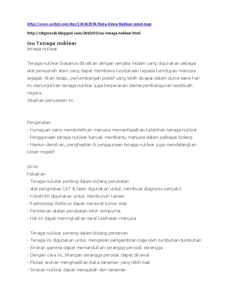 Isu Tenaga Nuklear Pdf