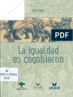 La Igualdad Es Cogobierno Luis Tapia PDF
