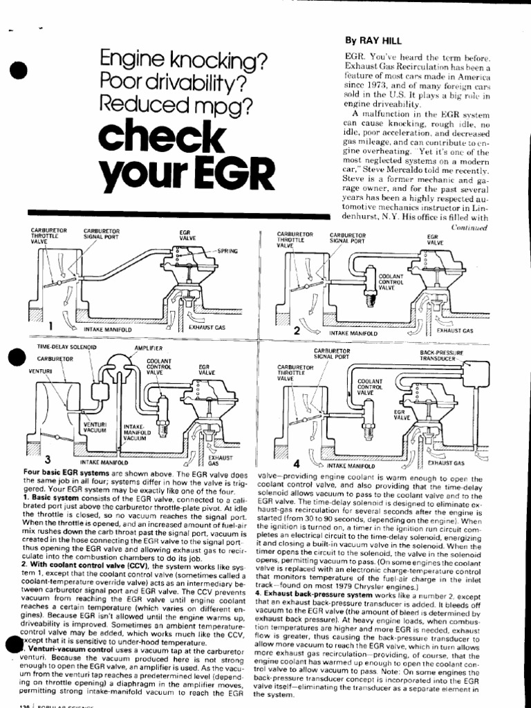 EGR Troubleshooting PDF Propulsion Manufactured Goods