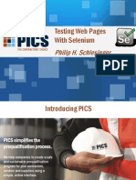 Testing Web Pages With Selenium: Philip H. Schlesinger
