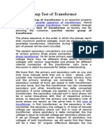 Vector Group Test Procedure for Transformers