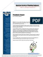 President's Report: American Society of Plumbing Engineers