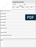 Character Bio Sheet PDF