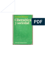 Wiener Norbert. Cibernetica y Sociedad. Capitulo 1 y 5