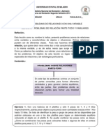 Unidad II Problemas de Relaciones Con Una Variable