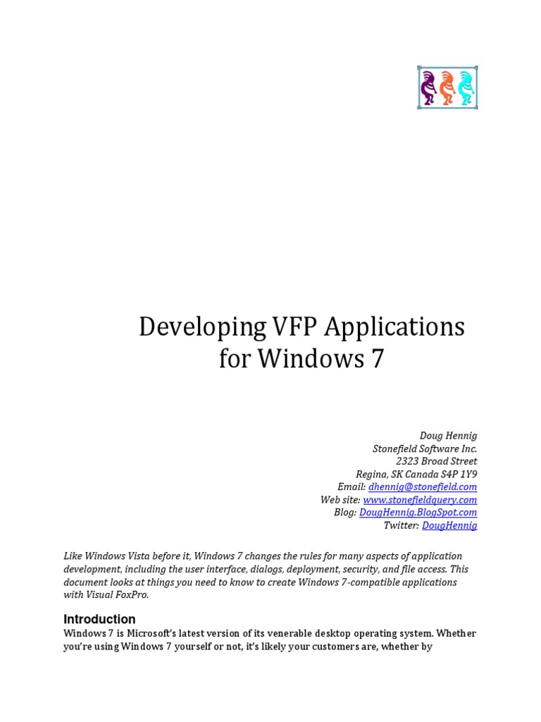 Developig VFP Applications For Windows 7 | PDF | Windows Registry | Malware
