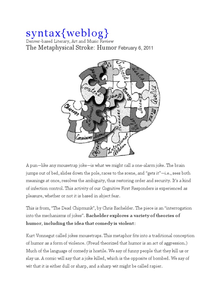 Metaphysical Stroke Humor | PDF | Jokes | Humour