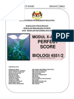 Modul Perfect Score SBP Biology SPM 2013 Question and Scheme