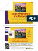 Java: Introduction and Overview: For Live Java-Related Training