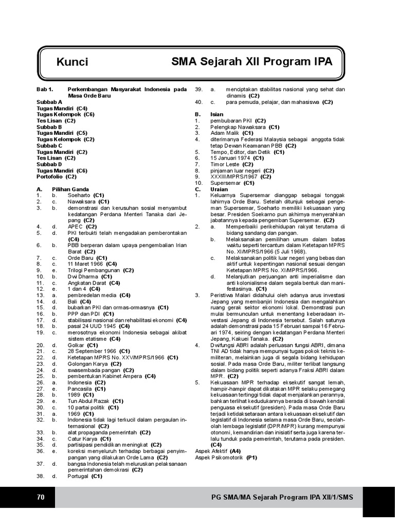 Kunci Jawaban Lks Ekcellent Sejarah Kelas Xii Ipa Pdf