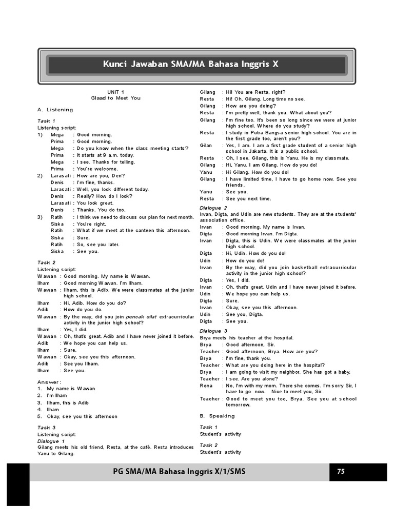 50 Soal Bahasa Inggris Kls 10 Beserta Jawaban