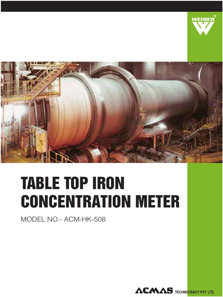 Table Top Iron Concentration Meter | PDF | Calibration | Accuracy And ...