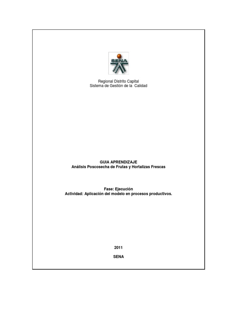 Análisis De La Calidad De Frutas Y Hortalizas Frescas Pdf Nutrición