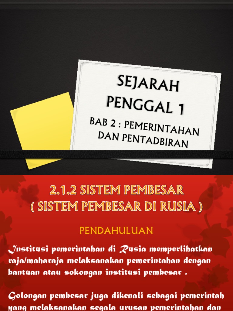 Sistem Pembesar Di Rusia