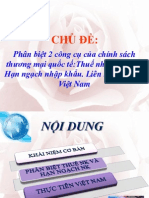 thuế nhập khẩu và hạn ngạch nhập khẩu