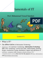 Fundamentals of IT: Prof. Muhammad Yousaf Samdani