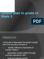 Lesson Plan in Grade III Math 3
