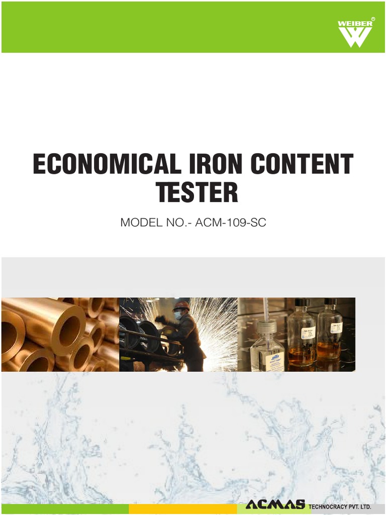 Economical Iron Content Tester | PDF | Iron | Analysis