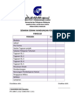 Senarai Semak Kandungan Folio Pjm3110